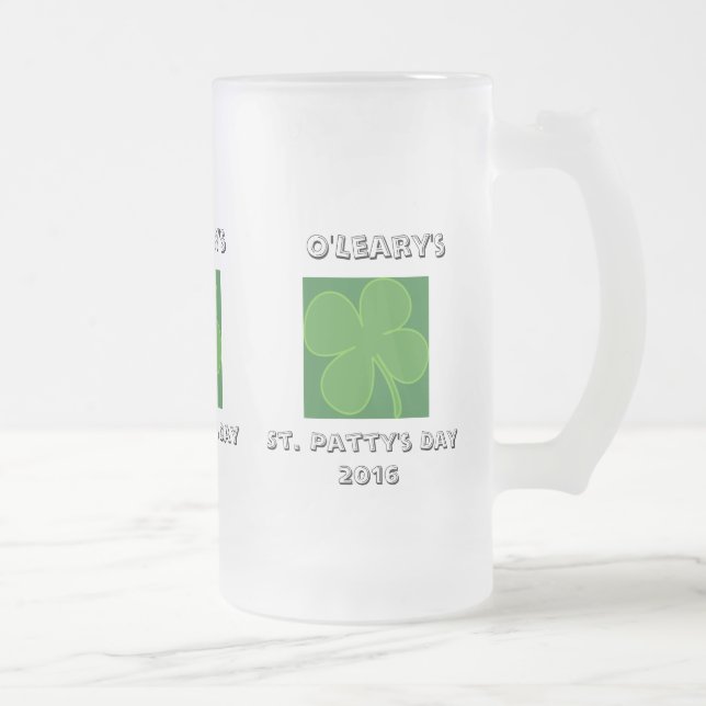 Vorlage für das benutzerdefinierte St Patrick's Da Mattglas Bierglas (Rechts)