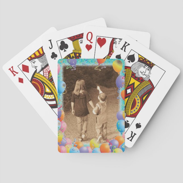 VORLAGE FÜR DAS BIRTHDAY-FOTO-SPIELKARTENVORLAGE SPIELKARTEN (Rückseite)
