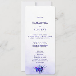 Vorlage für das Blue Orchid-Hochzeitsprogramm