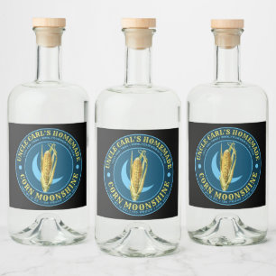 Vorlage für das Crescent Moon Moonshine-Label Alkoholflaschenetikett