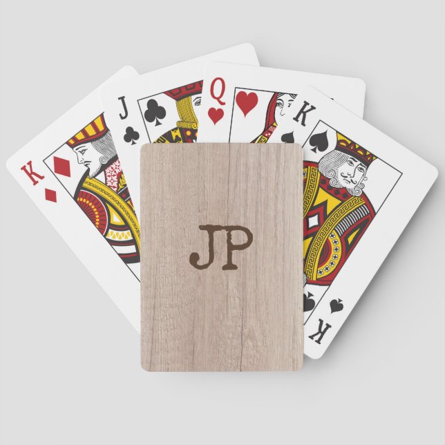 Vorlage für das elegante Board-Plankenmuster Spielkarten (Rückseite)