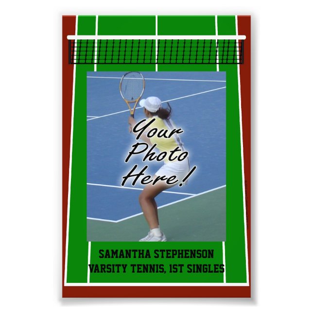 Vorlage für das Foto des personalisierten Tennissp (Vorne)