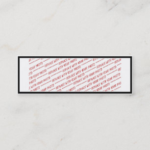 Vorlage für das Foto Panorama, Gruppe oder Klasse Mini Visitenkarte