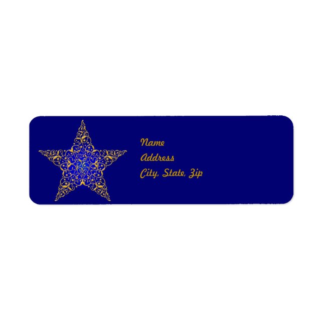 Vorlage für das Gold-Star-Adressbezeichnungen (Vorne)