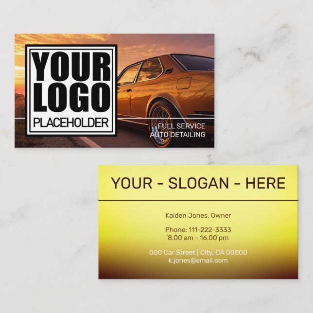 Vorlage für das Golden Chrome Ombre Logo Visitenkarte (Vorne/Hinten)