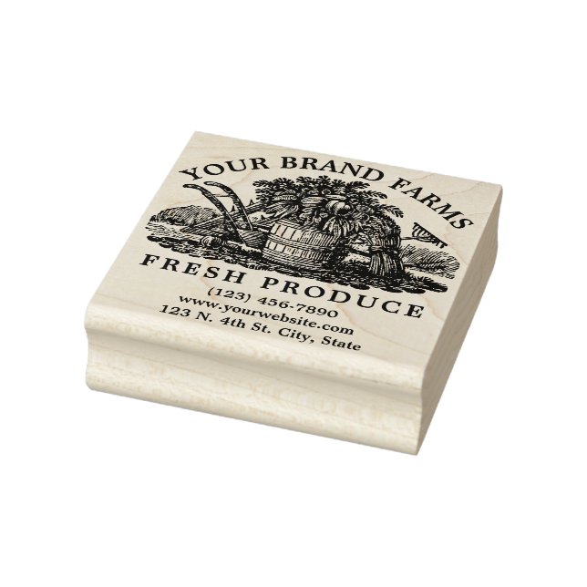 Vorlage für das hausgemachte Etikett "Frische Erze Gummistempel (Stempel)