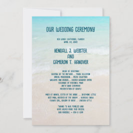 Vorlage für das Hochzeitsprogramm am Strand