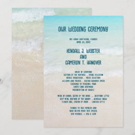 Vorlage für das Hochzeitsprogramm am Strand