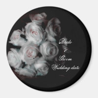Vorlage für das Hochzeitsrosen-Magnet
