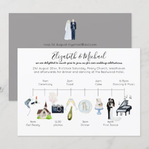 Vorlage für das Hochzeitsszenario für Wasserfarben