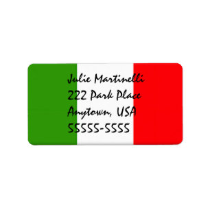 Vorlage für das klassische italienische Adressetik Adressaufkleber