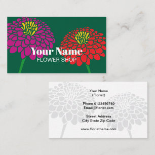Vorlage für das Logo der Floristiker Blume Visitenkarte