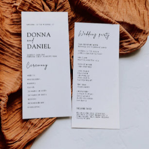 Vorlage für das moderne Hochzeitsprogramm