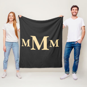 Vorlage für das personalisierte Buchstaben "M" Mon Fleecedecke