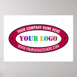 Vorlage für das Unternehmenspaket mit Firmenlogos Poster