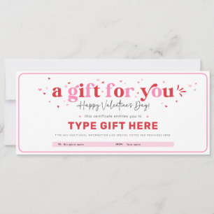 Vorlage für das Valentinstag-Geschenkgutschein