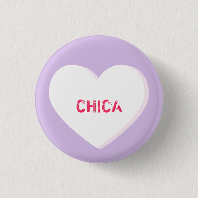 Vorlage für das White Conversation Heart Button (Vorderseite)