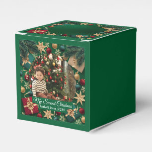 Vorlage für das zweite Weihnachts-Foto der benutze Geschenkschachtel