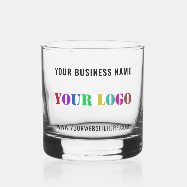 Vorlage für den benutzerdefinierten Firmenlogo Whiskyglas (Links)