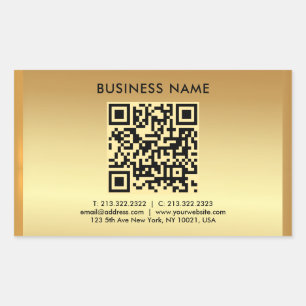 Vorlage für den benutzerdefinierten Logo Text Gold Rechteckiger Aufkleber