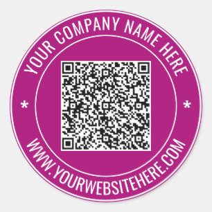 Vorlage für den benutzerdefinierten QR-Code für di Runder Aufkleber