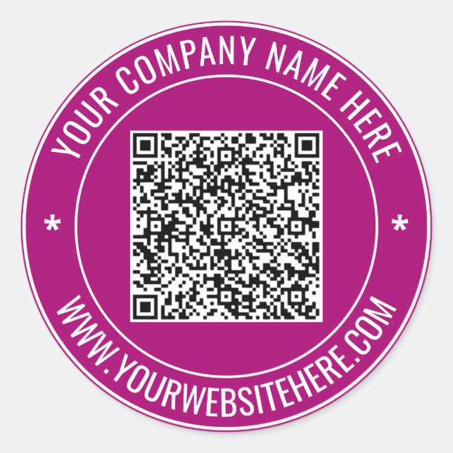 Vorlage für den benutzerdefinierten QR-Code für di Runder Aufkleber (Vorderseite)