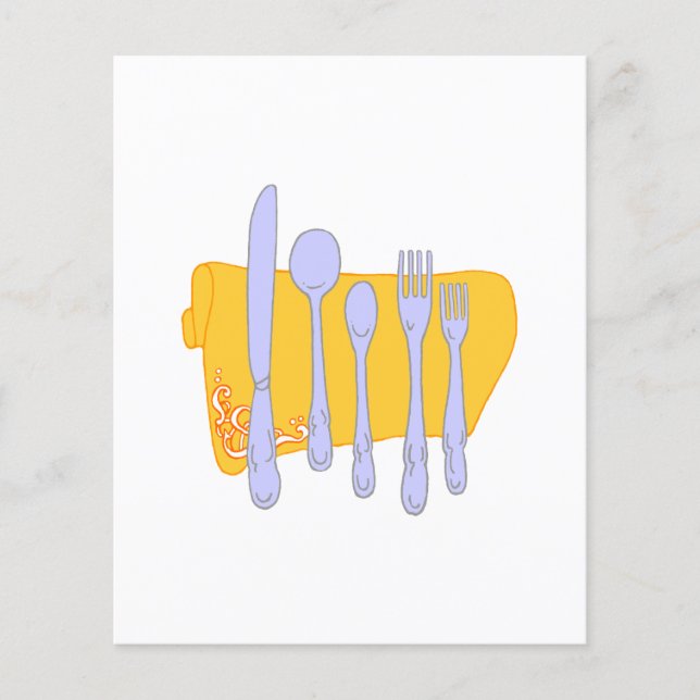 Vorlage für den benutzerdefinierten Silverware-Fly (Vorderseite)