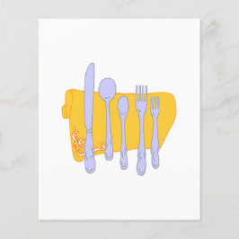 Vorlage für den benutzerdefinierten Silverware-Fly