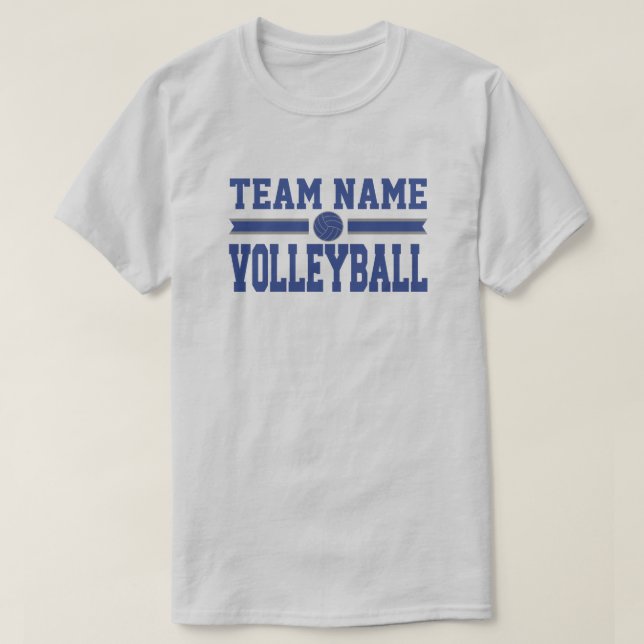 Vorlage für den benutzerdefinierten Volleyball-Tea T-Shirt (Design vorne)