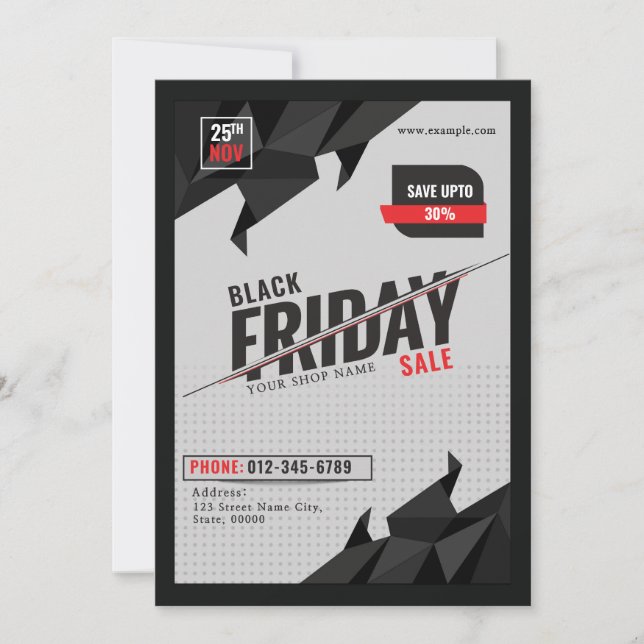 Vorlage für den Black Friday Sale-Flyer (Vorderseite)