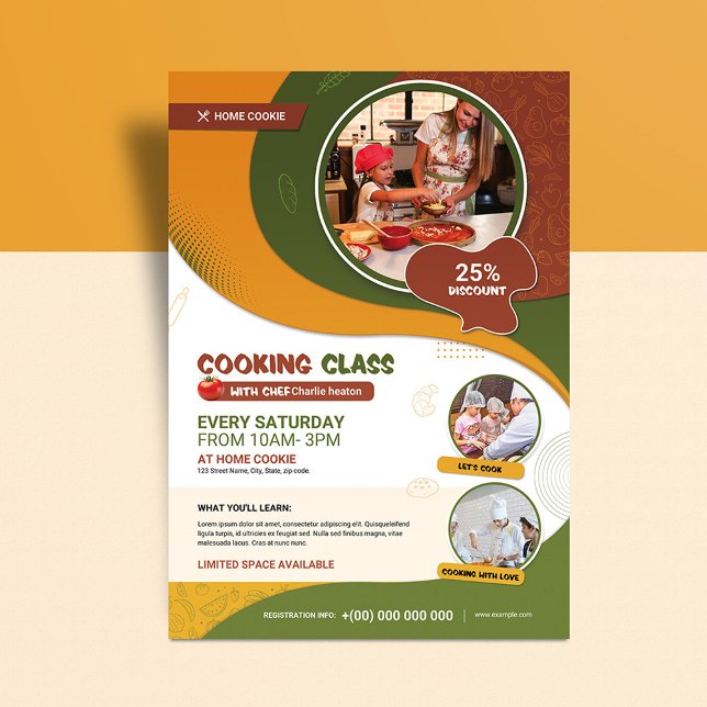 Vorlage für den Cooking-Flyer (Cooking Class Flyer Template)