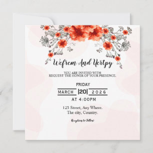 Vorlage für den Entwurf einer Einladungskarte für 