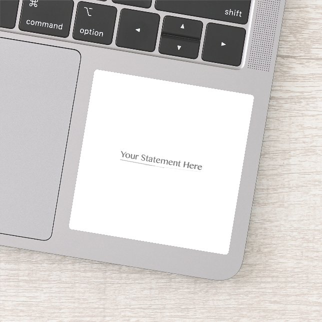 Vorlage für den Fit Square Text hier, Weiße Tra Aufkleber (Detail)