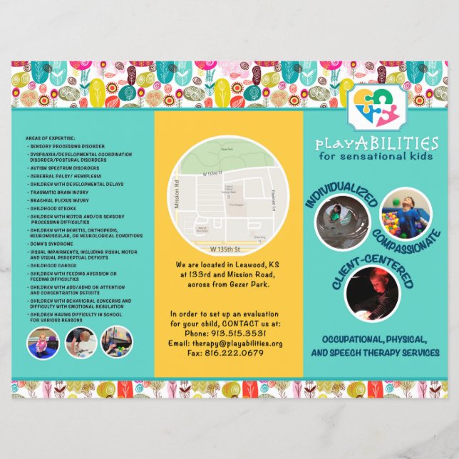 Vorlage für den floralen Flyer für niedliche Retro (Vorne)