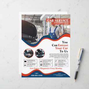 Vorlage für den Flyer des Kfz-Dienstes