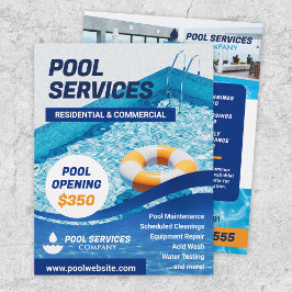 Vorlage für den Flyer des Schwimmbad Services Comp