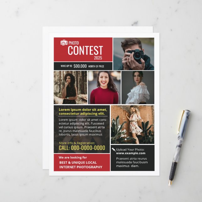 Vorlage für den Flyer Foto (Vorderseite/Rückseite Beispiel)