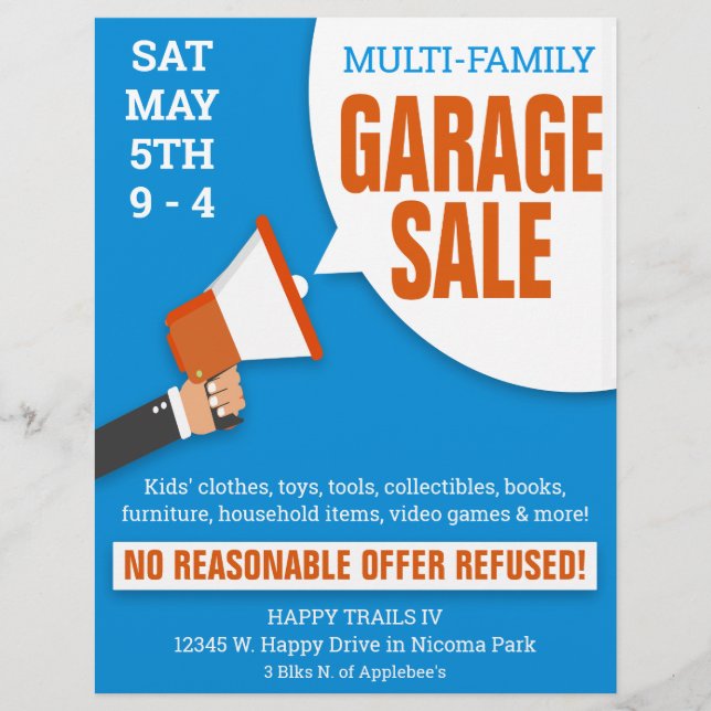 Vorlage für den Flyer von Garage-Mehrfamilienhäuse (Vorne)