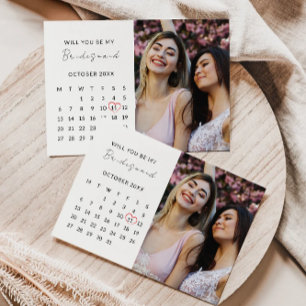Vorlage für den Foto-Kalender in Bridesmaid