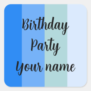 Vorlage für den Geburtstag Quadratischer Aufkleber