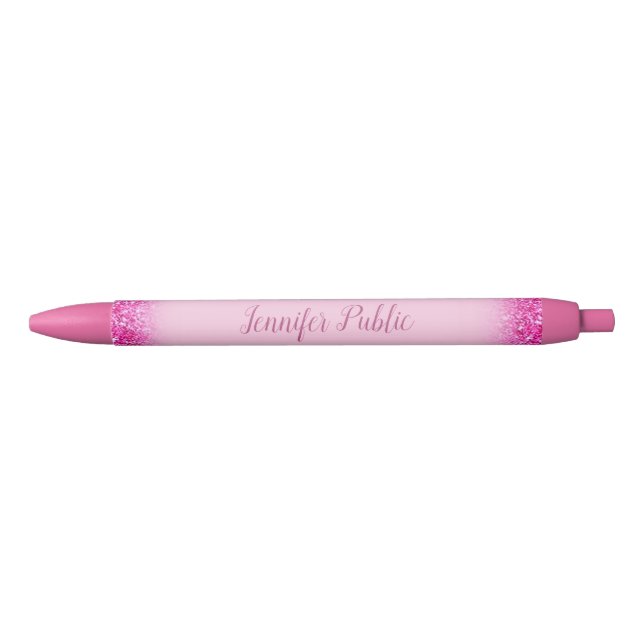 Vorlage für den Girl-Rosa-Glitzer Personalisiert Kugelschreiber (Vorderseite)