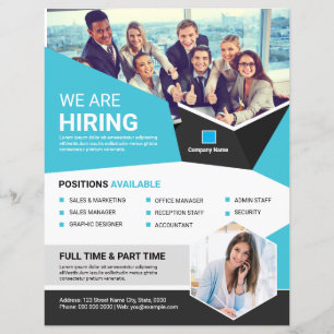 Vorlage für den Job Vacancy-Flyer