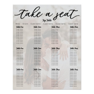 Vorlage für den Minimalistischen Hochzeitsplan Poster