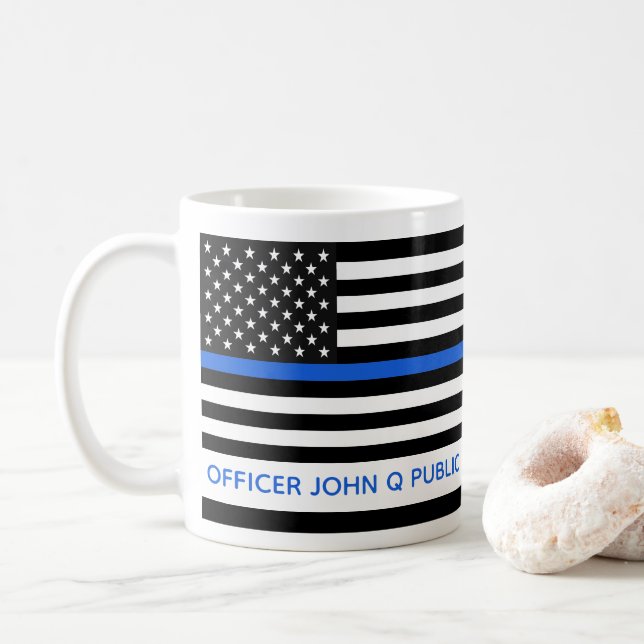 Vorlage für den Namen der blauen Linie Kaffeetasse (Mit Donut)
