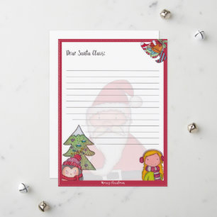 Vorlage für den personalisierten druckbaren Santa
