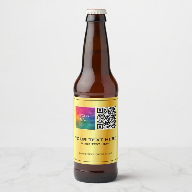 Vorlage für den QR-Code für benutzerdefinierte Fot Bierflaschenetikett (Vorderseite)