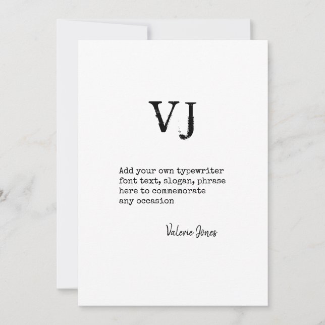 Vorlage für den Schriftart von Schreibmaschinen -  (Vorderseite)