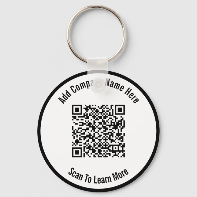 Vorlage für den schwarzen und weißen QR-Code Schlüsselanhänger (Vorderseite)