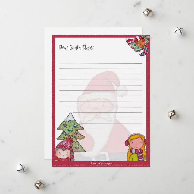 Vorlage für den Weihnachtsbrief - gedruckte Urlaub (Vorderseite/Rückseite Beispiel)