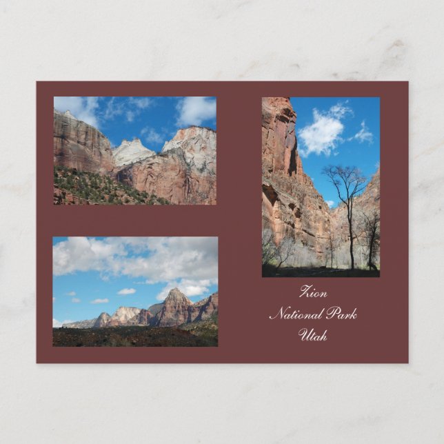 Vorlage für den Zion-Nationalpark Postkarte (Vorderseite)